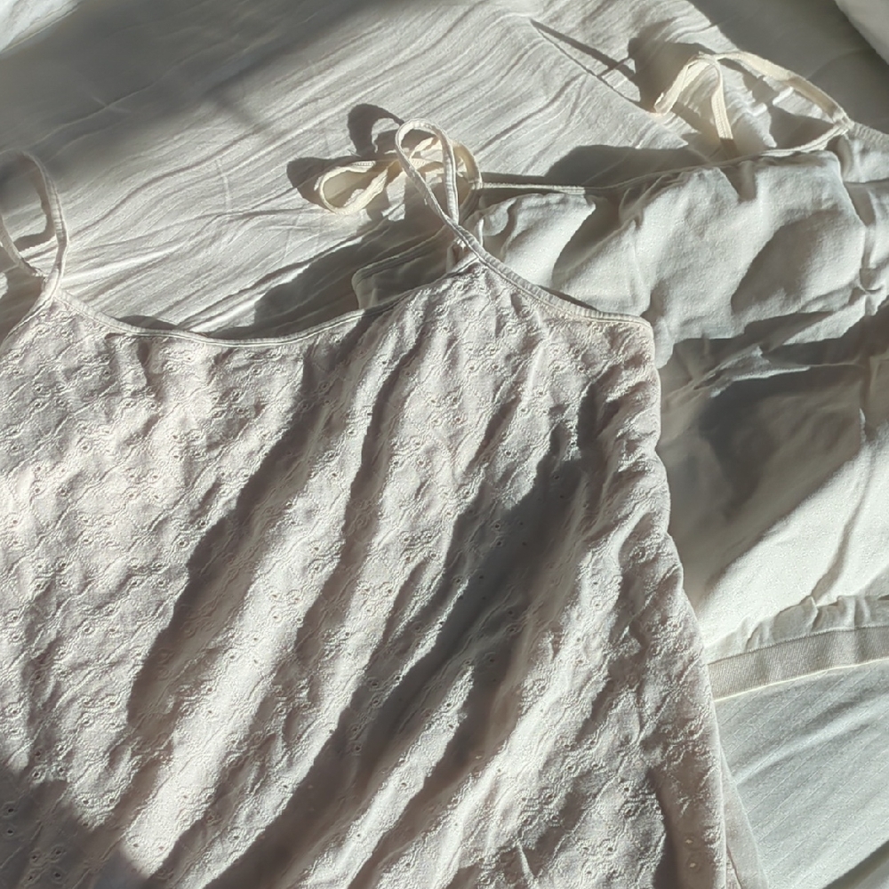 LOFT Ivory Lace Tank Top